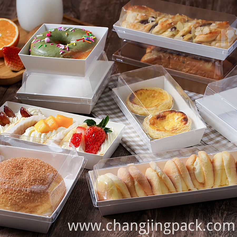 paper cake box sushi small pastry,Clear Lid Plastic Container